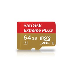 SANDISK EXTREME PLUS microSDHC 64GB UHS-I 80 MB/S