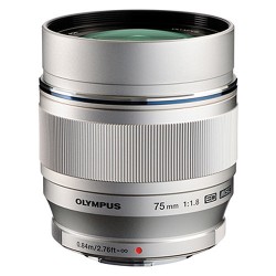 OLYMPUS 75mm F/1.8 ED M.ZUIKO - ARGENTO - 4 ANNI DI GARANZIA