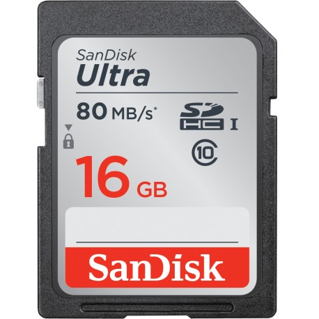 Sandisk Ultra SDHC 16GB UHS-I 80 MB/S