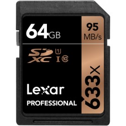 LEXAR Professional 633x SDHC/SDXC UHS-I - 64GB 95MB/s