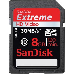 SanDisk SDHC 8GB Extreme 30MB/s HD Video - FOTO VIDEO