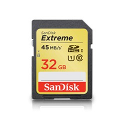 SANDISK EXTREME SDHC 32GB UHS-I 45 MB/S