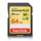 SANDISK EXTREME PLUS SDHC 64GB UHS-I 80 MB/S