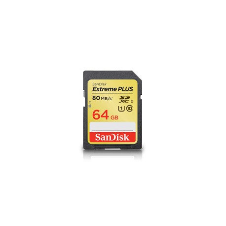 SANDISK EXTREME PLUS SDHC 64GB UHS-I 80 MB/S